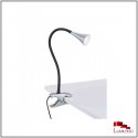 Lampe pince de bureau VIPER PVC gris silicone noir L.E.D intégrée