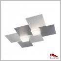 Plafonnier CREO finition métal aluminium L.E.D intégrée 2 lumières