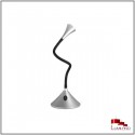 Lampe de bureau flexible VIPER PVC gris et silicone noir L.E.D intégrée