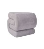 Pouf ABONDANCE gris en polyester 51x47x46 cm