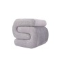 Pouf ABONDANCE gris en polyester 51x47x46 cm