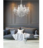 Lustre FLORIAN à pampilles chrome ou doré | Lumiland