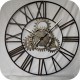 Horloge FORGE, Laiton Vieilli et Noir, D90cm