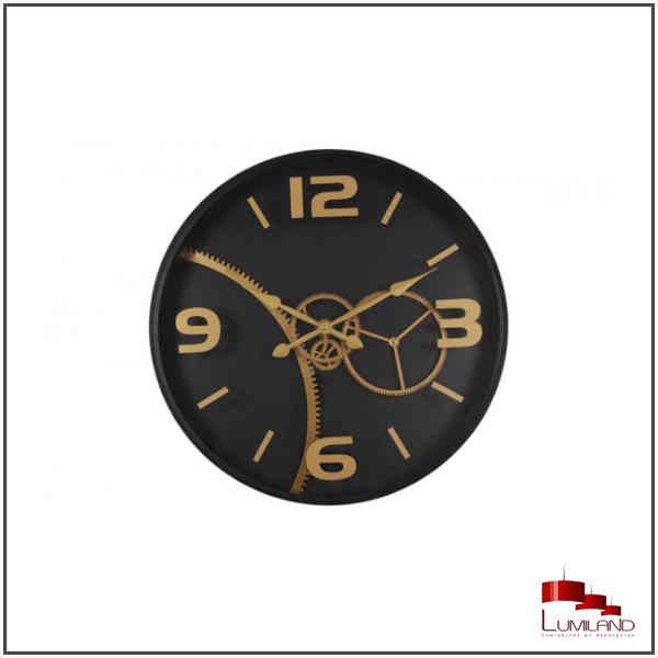 Horloge TEMPO, Noir et Or, D59cm