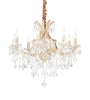 Lustre NAPOLÉON à pampilles cristal chrome ou doré | Lumiland