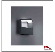 Applique GANGES finition métal aluminium coloris gris anthracite L.E.D intégrée