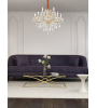 Lustre NAPOLÉON à pampilles cristal chrome ou doré | Lumiland