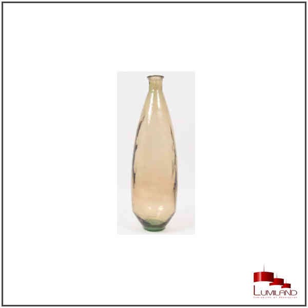 Vase AMBRE en verre recyclé ton Ambre hauteur 80cm.