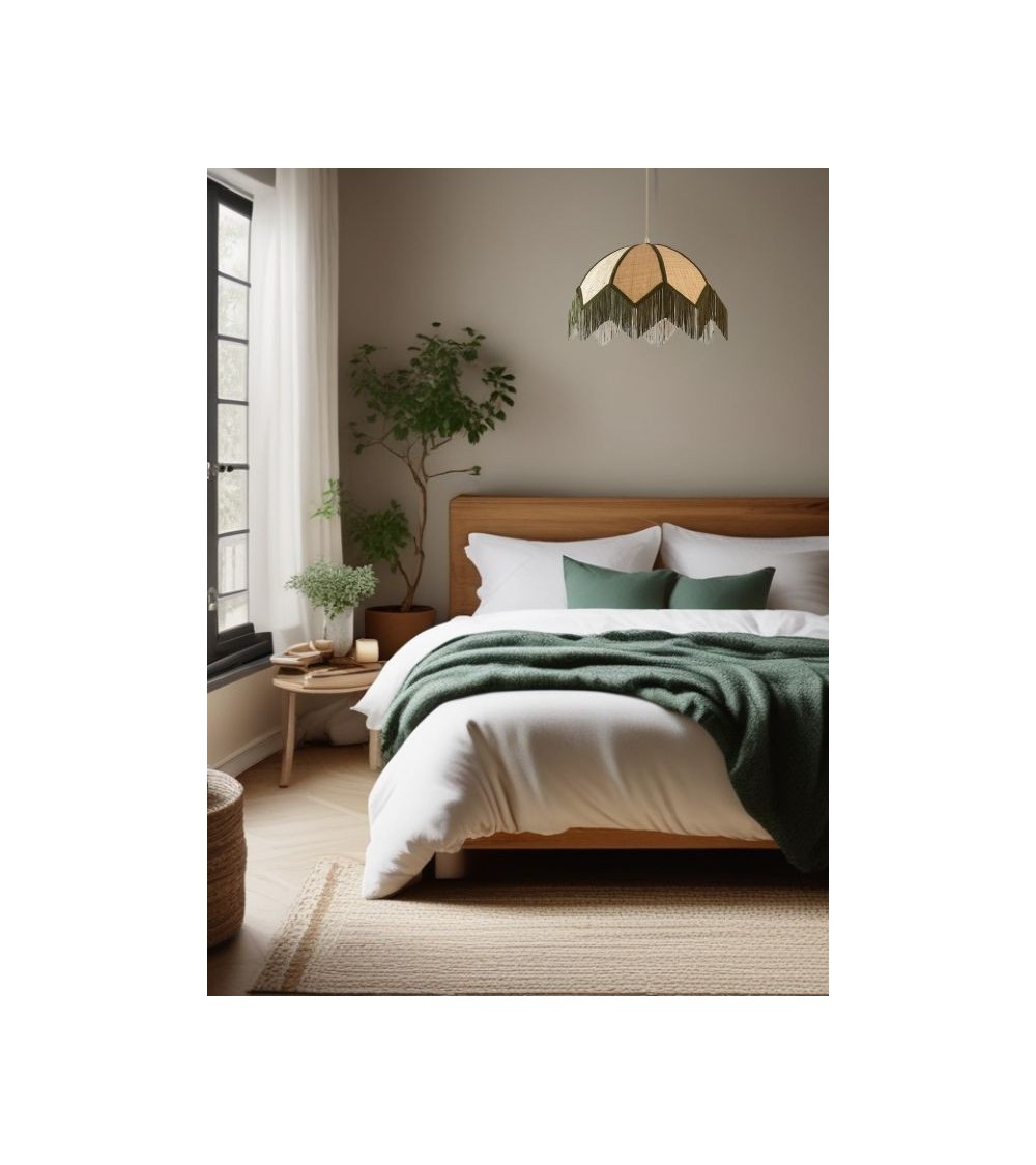 Suspension SULINA 45 cm : Design bohème en raphia Suspension SULINA 45 cm : Design bohème en raphia
