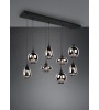 Suspension LUMINA en verre fumé 3, 6 ou 8 lumières | Lumiland