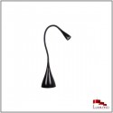 Lampe BURO flexible finition métal et silicone noir L.E.D intégrée