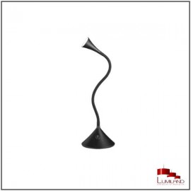 Lampe de bureau VIPER finition PVC et silicone noir L.E.D intégrée
