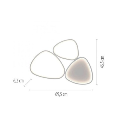 Plafonnier LED PEBBLES : Design organique et lumière chaleureuse