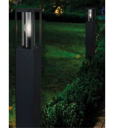 Borne extérieure NEVADA : Noir, H80 cm, design moderne