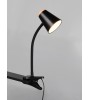 Lampe pince PONGO noir & bois – Pratique et élégante
