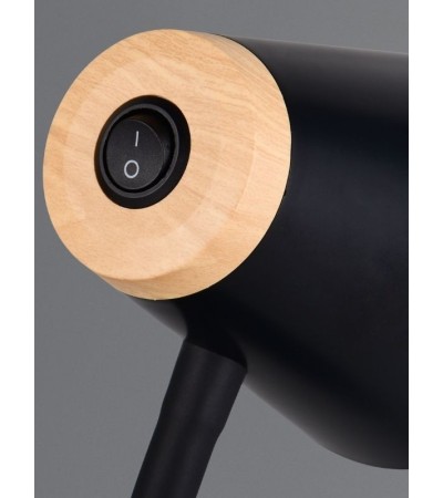 Lampe pince PONGO noir & bois – Pratique et élégante