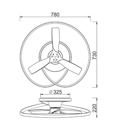 Ventilateur de plafond OCEAN blanc et bois – LED & moteur silencieux