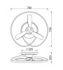 Ventilateur de plafond OCEAN blanc et bois – LED & moteur silencieux