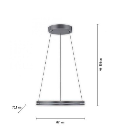 Suspension LED E-LOOP motorisée design PURE – Paul Neuhaus