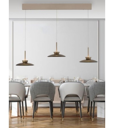 Suspension LED PURE Moon 3 lumières – Design bronze élégant