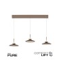 Suspension LED PURE Moon 3 lumières – Design bronze élégant