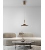 Suspension LED PURE Moon – Design bronze et verre fumé