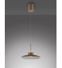 Suspension LED PURE Moon – Design bronze et verre fumé
