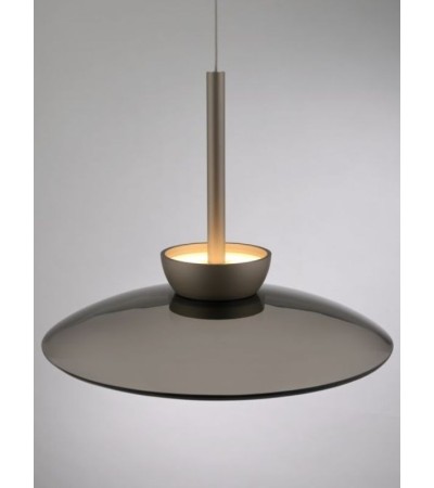 Suspension LED PURE Moon – Design bronze et verre fumé