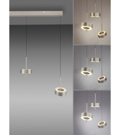 Suspension LED 3 lumières connectée avec CCT & Comfort Lift