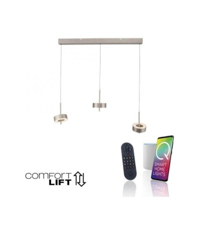 Suspension LED 3 lumières connectée avec CCT & Comfort Lift