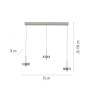 Suspension LED 3 lumières connectée avec CCT & Comfort Lift