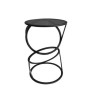 Sellette ANNEAUX noire – Meuble d’appoint design en métal