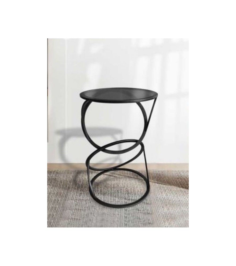 Sellette ANNEAUX noire – Meuble d’appoint design en métal Sellette ANNEAUX noire – Meuble d’appoint design en métal