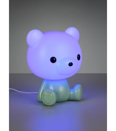 Veilleuse CUTIE - Ourson RGB vert ou rose - Tactile USB