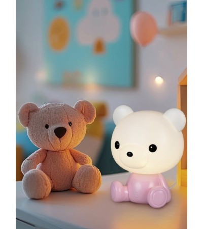 Veilleuse CUTIE - Ourson RGB vert ou rose - Tactile USB