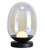 Lampe Dôme IRIS – LED 3 intensités – Verre irisé & métal noir