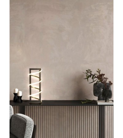 Lampe design GWEN LED – Noir & or – Spirale dimmable