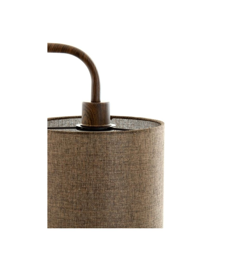 Scenekoy Lot De 2 Lampes De Chevet Rustiques En Bois De Ferme Avec Veilleuse, Double Ports USB, Abat-jour En Cuir Doux, Finition Marron, Lampe De Chevet Décorative Pour Salon, Chambre à Coucher
