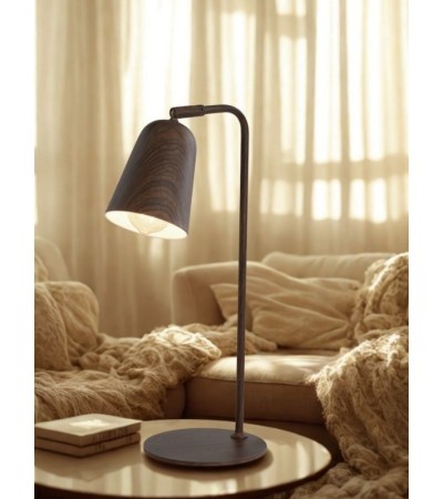 Lampe SALOMO sable ou marron foncé – H47 cm – Style bois