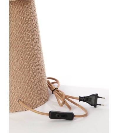 Lampe MIKKEL boucle sable – H58 cm – Design cocooning