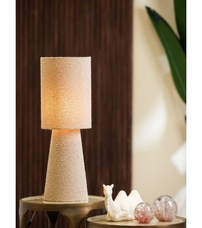 Lampe MIKKEL boucle sable – H58 cm – Design cocooning