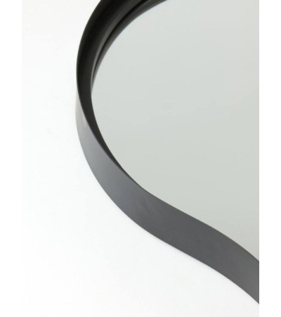 Miroir organique noir mat LEVU 39x59 cm – Design moderne | Lumiland