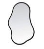 Miroir organique noir mat LEVU 39x59 cm – Design moderne | Lumiland