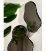 Miroir organique noir mat LEVU 39x59 cm – Design moderne | Lumiland