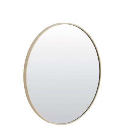 Miroir rond ESPEJO 70 cm – Clair/crème – Design naturel