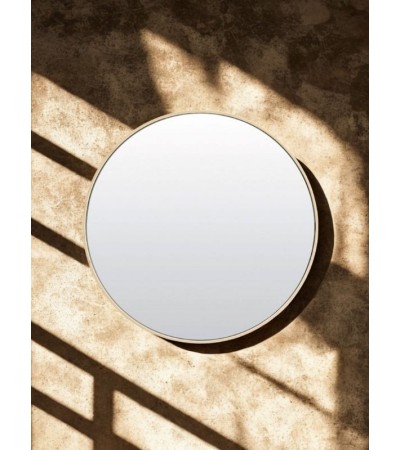 Miroir rond ESPEJO 70 cm – Clair/crème – Design naturel