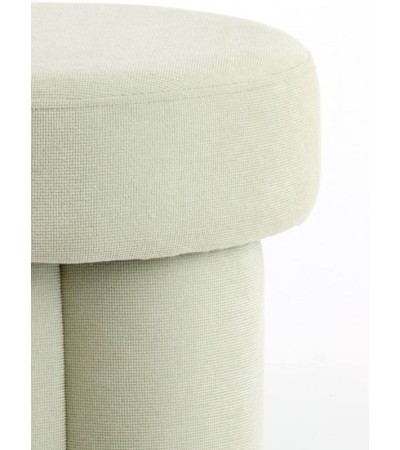 Pouf CURTEA vert clair – Forme fleur – Ø42x43 cm