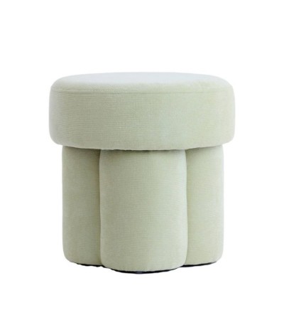 Pouf CURTEA vert clair – Forme fleur – Ø42x43 cm