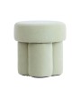 Pouf CURTEA vert clair – Forme fleur – Ø42x43 cm