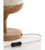 Lampe à poser DANIA bois et corde crème : Ø22,5xH50 cm